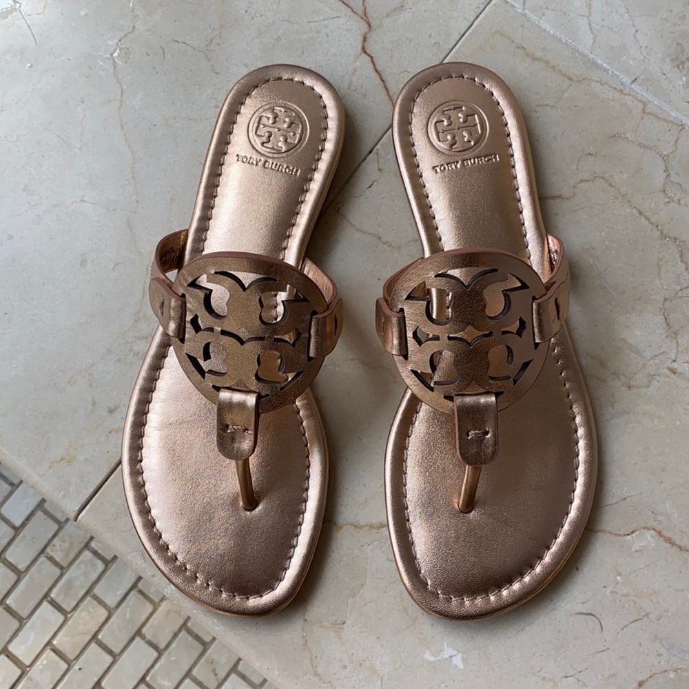 Tory Burch Rose Gold Miller Sandal